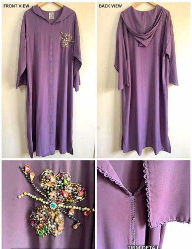 Moroccan hooded djellaba dress - hooded,